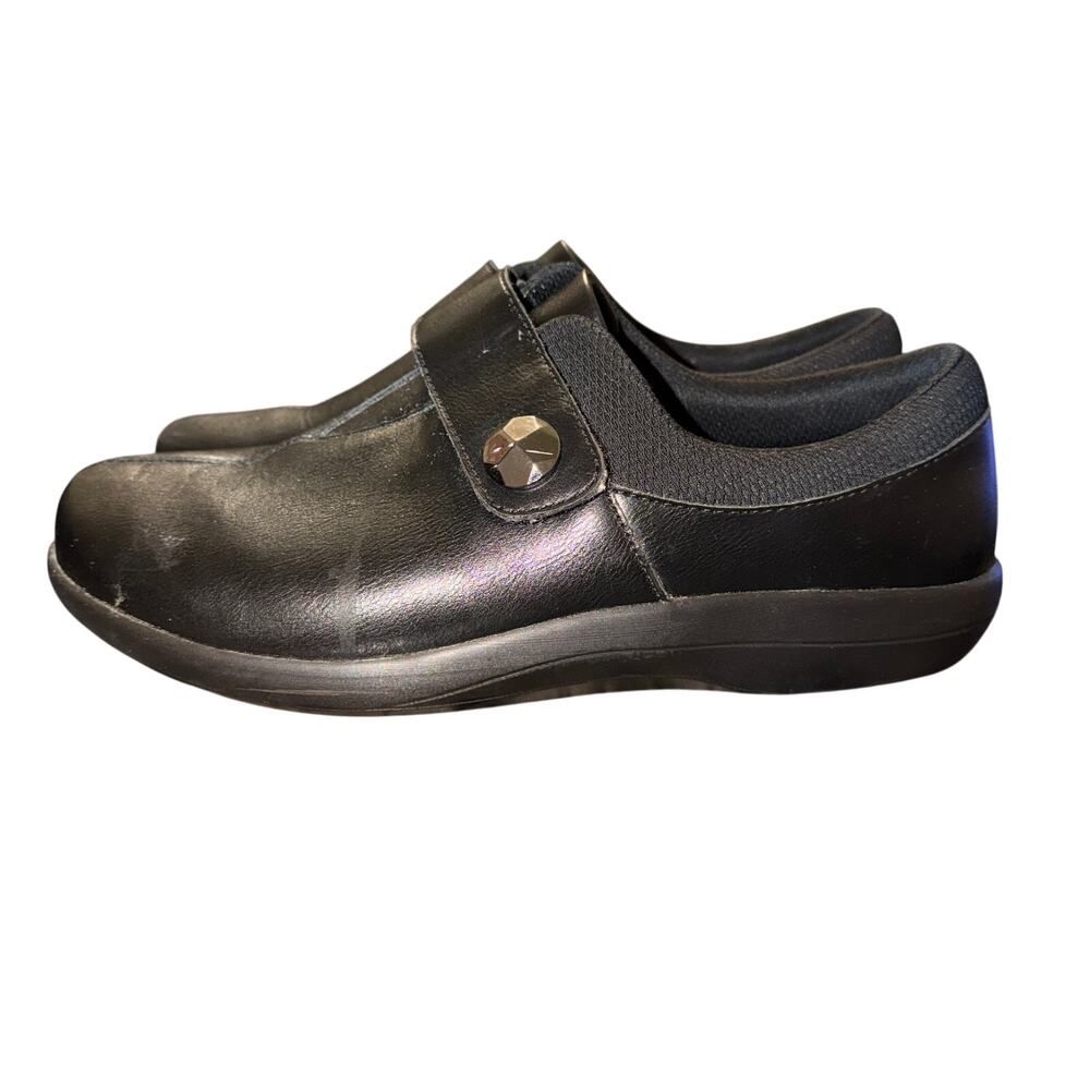Alegria Danni Clogs Women's Size 10.5 Black Jet Faux Leather Comfort Shoes